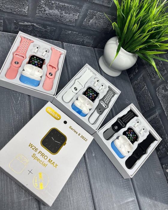 Наборы смарт часы и AirPods ОПТОМ / Х90 Набор / Комбо / Apple Watch