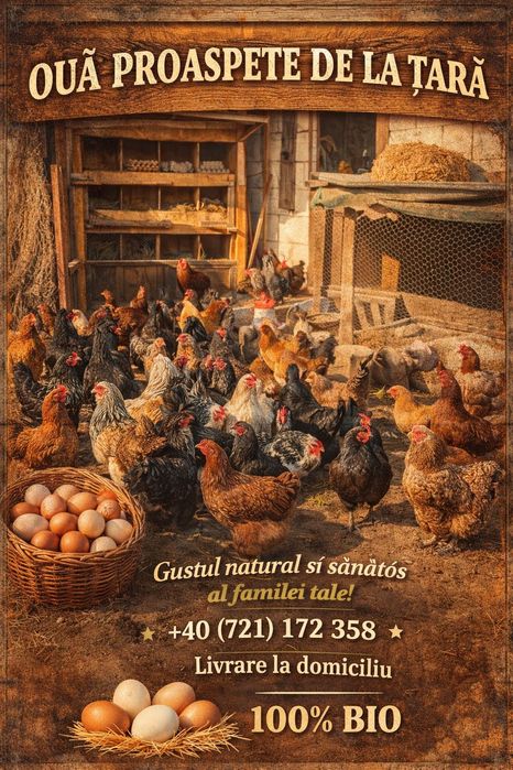 Miere de albine Ouă proaspete de găină – gust adevărat de la țară