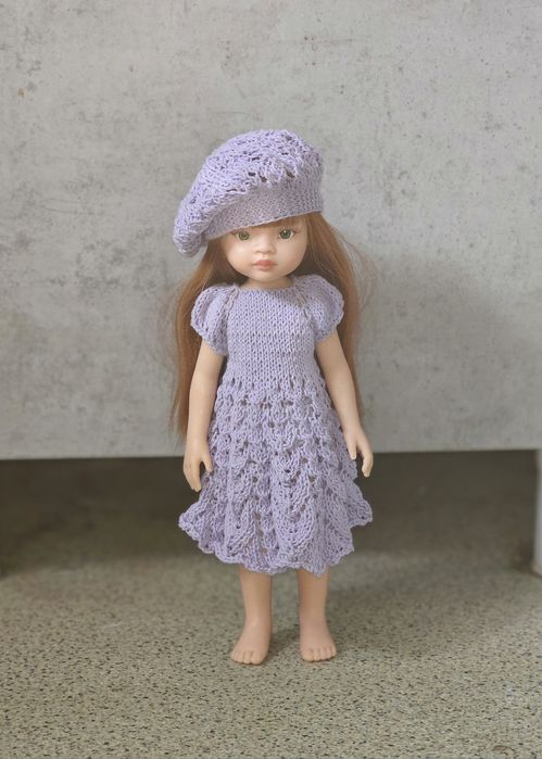 Платье и берет на Паолу Рейну 32 см