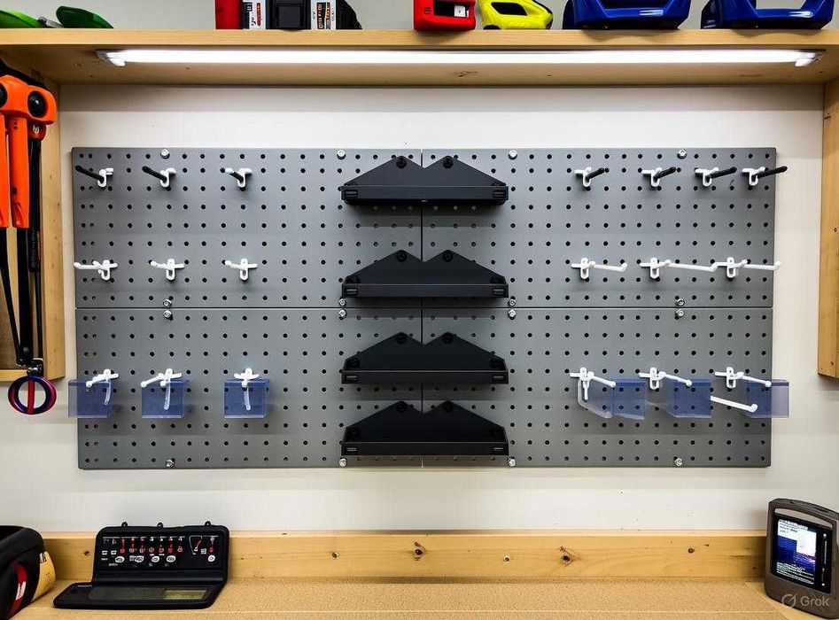 Teshilgan panel, перфопанель, do'konda ilgaklar uchun panel