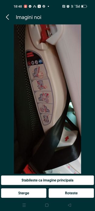 Scaun auto cu poziție de somn