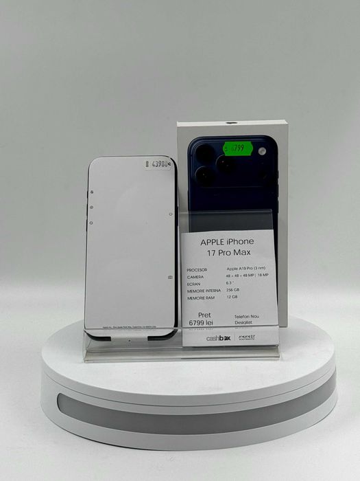 Apple iPhone 17 Pro Max 256 GB Nou Desigilat Garantie 24 luni CashBox