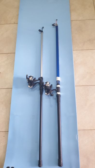 НОВИ!Въдици 2бр- 3м и4м тип болонез с макари 3лаг. комплект