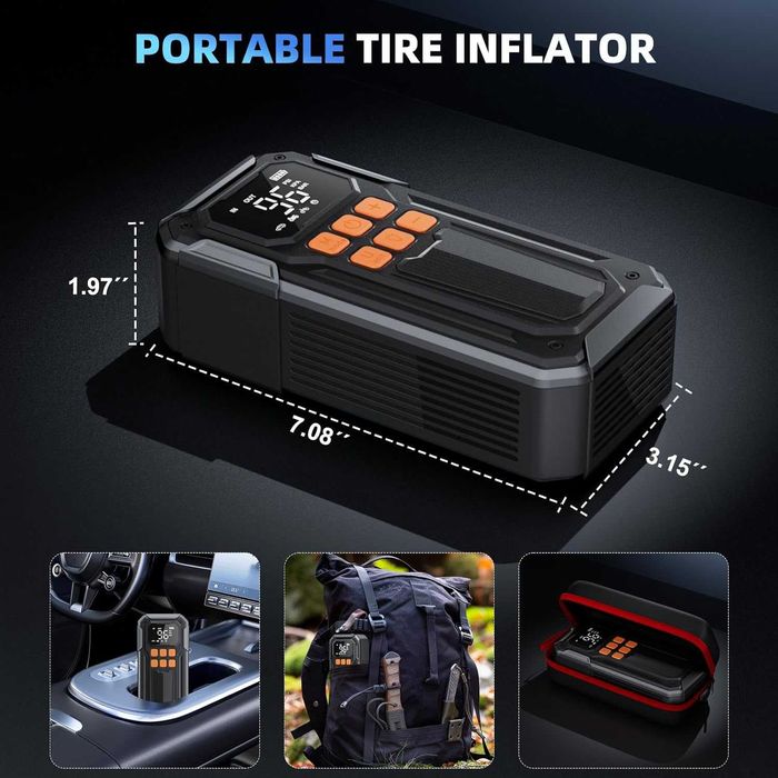 Портативный компрессор ACMOUNT C30 160PSI/30L 10000 mAh