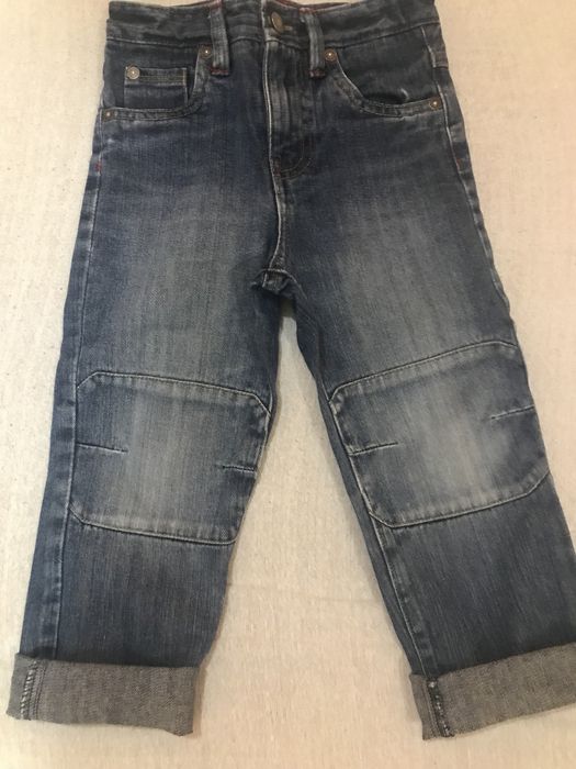 Бебешки дънков панталон за момче на 6-12 м.