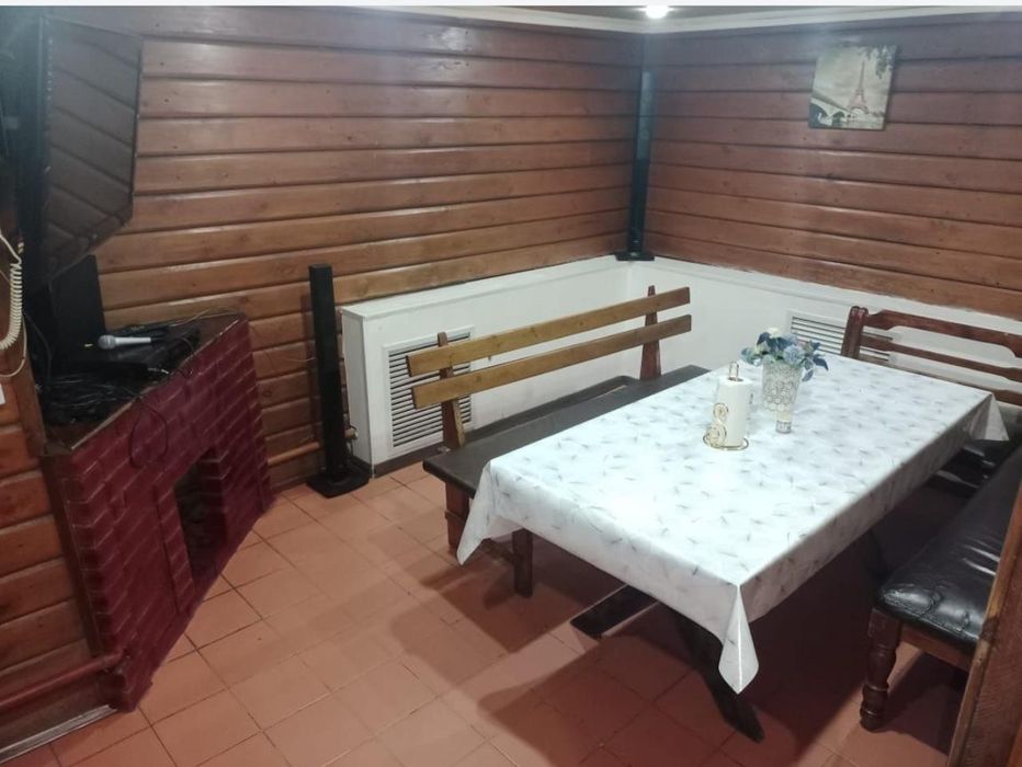 Баня на дровах с бассейном