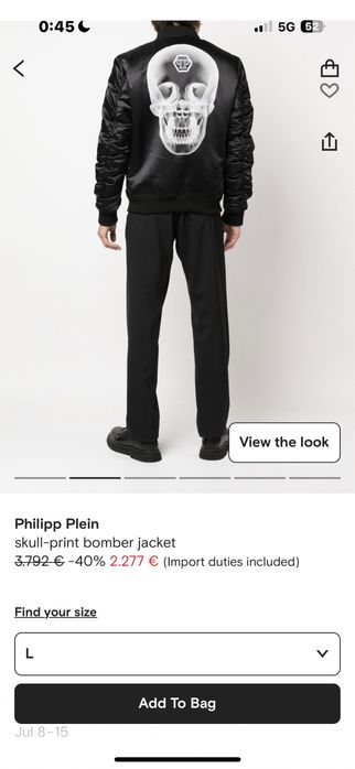 Philipp Plein $kull-Print Bomber Jacket