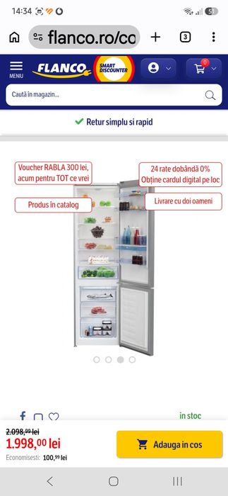 Vand frigider beko