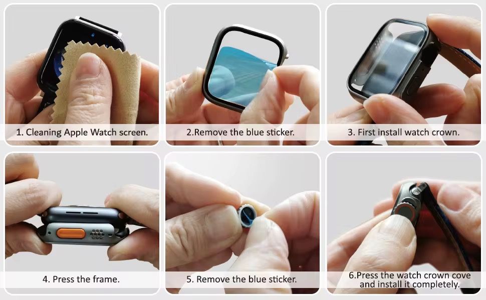 Протектор + Кейс за Apple Watch/iWatch 5, 6, 7, 8 SE към Ultra 44,45мм