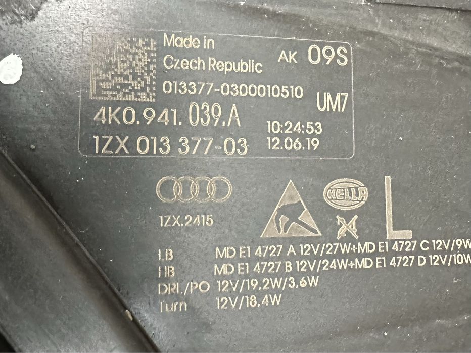 Faruri, Far stanga / Far dreapta Audi A6 C8 4K 2018-2024, Matrix