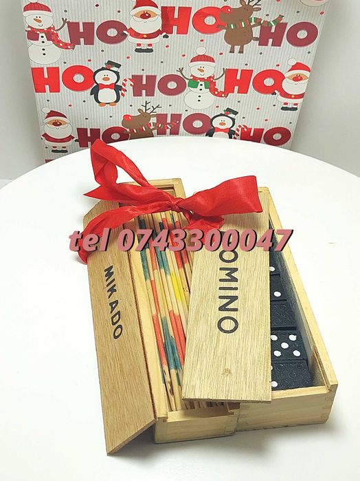 Pachet Cadou Gift  Joc Marocoo mikadoSi Domino  Transport Gratu