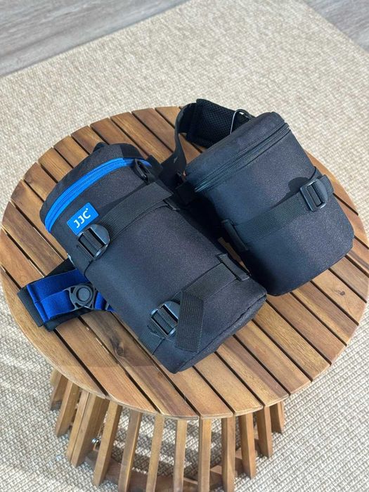 Curea multifunctionala foto-video cu doua pouch-uri pentru obiective (cel mare tine un 70-200)