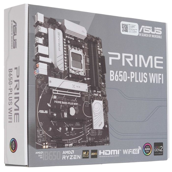 - Материнская плата MB Asus AMD AM5 Prime B650-Plus WiFi DDR5