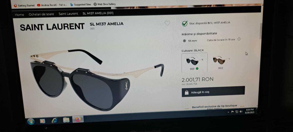 Ochelarii de soare de lux Yves Saint Laurent Paris