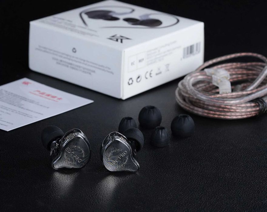 Casti profesionale KZ EDC PRO, sensibilitate magnetic, driver dinamic mare, cu fir Microfon HD