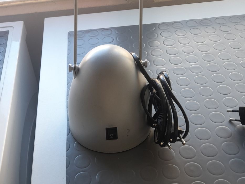 Лампа синя красива изработка от мантирано стъкло