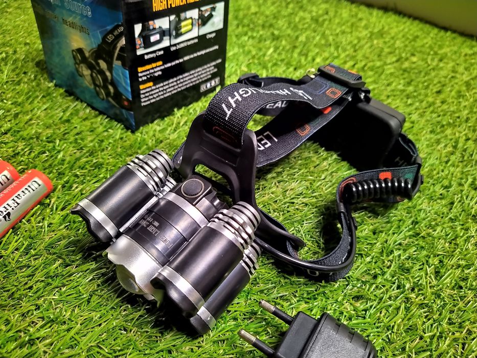 Lanterna frontala de cap cu Lupa si Zoom, 5 x T6 Led Cree Puternica!