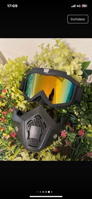 Ochelari de ski / snowboard cu mască detașabilă – model tactic