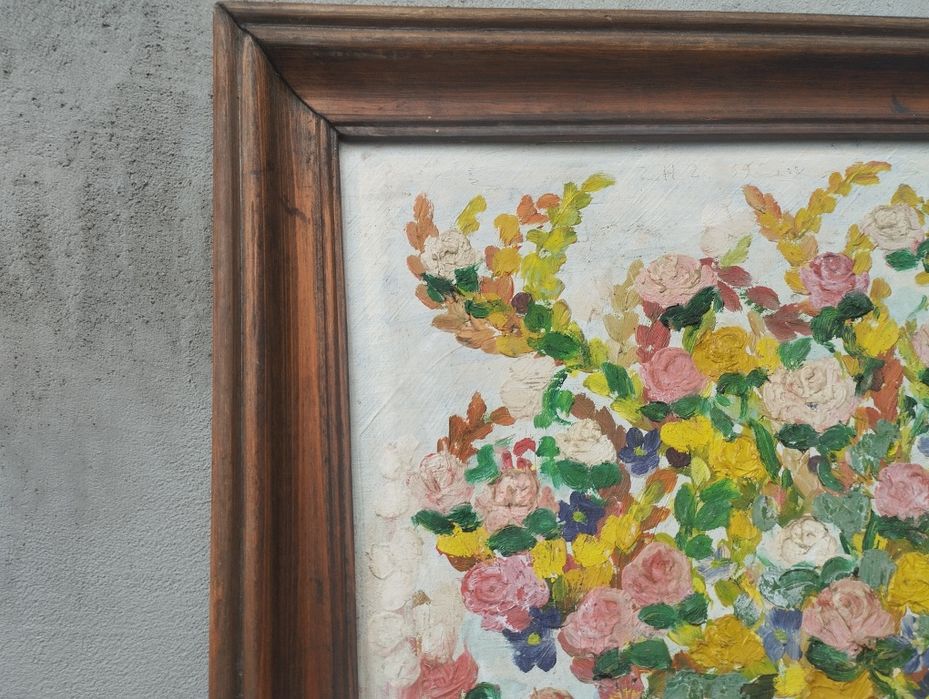 Маслена картина с подпис 1992 Ема Йончева