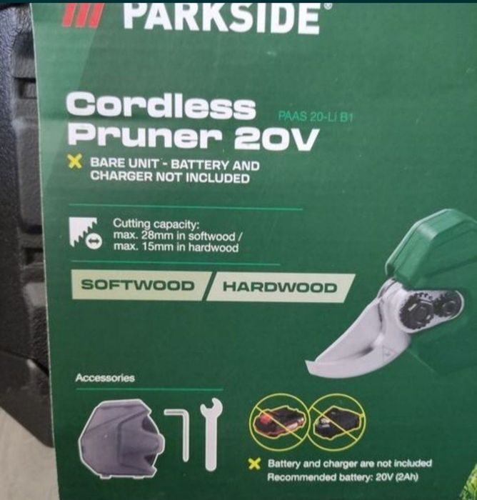 Foarfeca electrica pentru taiat crengi pomi Parkside pe baterie 20 V