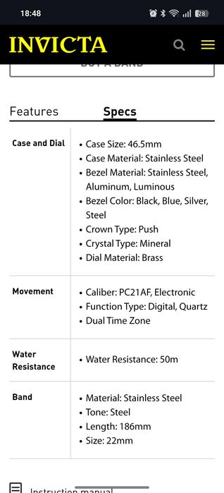ceas Invicta Pro Diver 46.5mm
