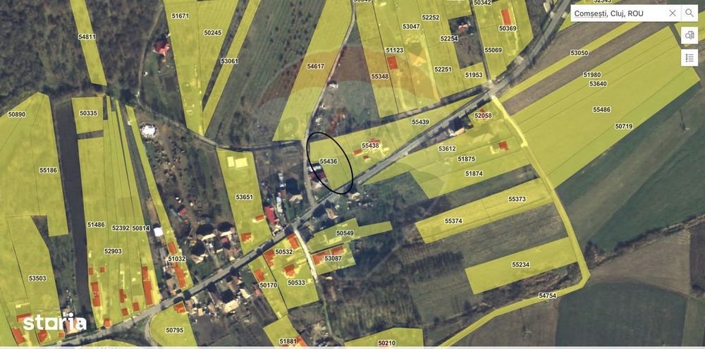 Teren de vânzare – 1.057 mp – Comșești, com. Tureni, jud. Cluj