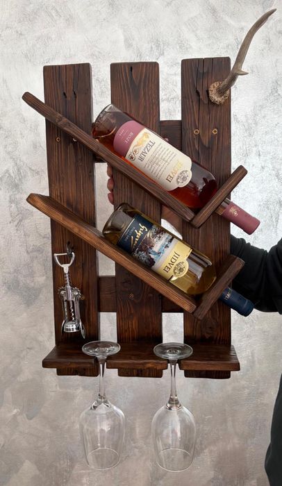 Suport sticle vin-RUSTIC