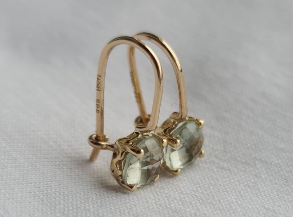 Cercei aur galben 14k ametist natura creat nanual