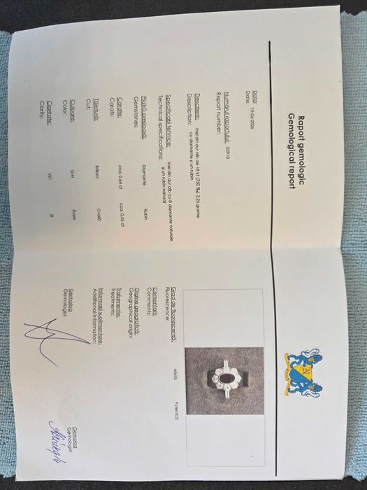 Inel Din aur cu Rubin si diamante