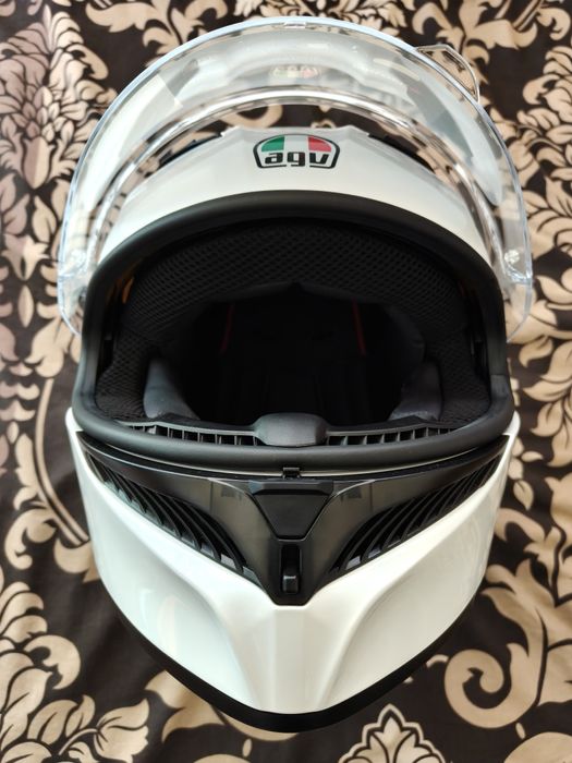 Каска за мотор AGV K3 Solid Seta White