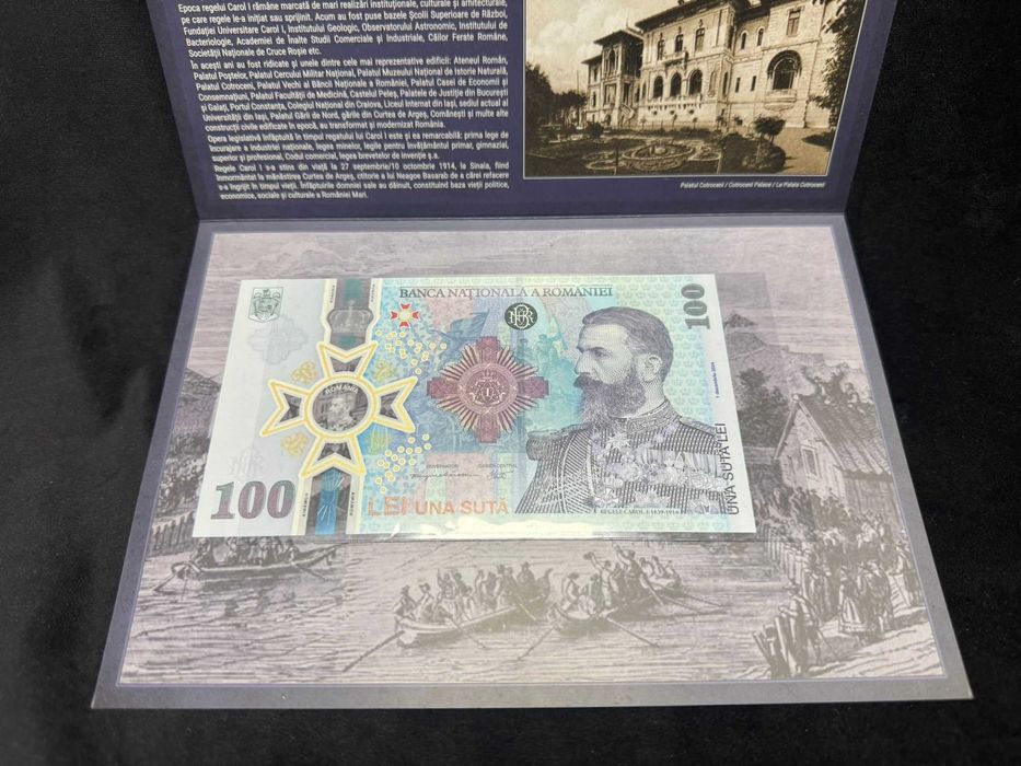 Bancnotă aniversară 100 lei Carol I de colectie
