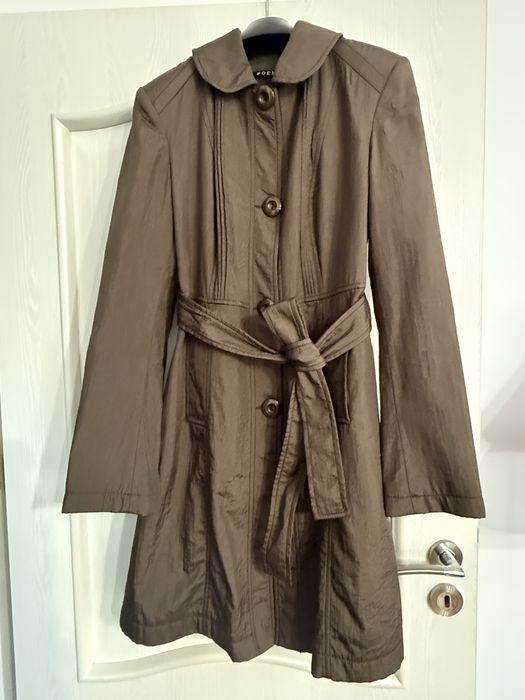 Trench Poema kaki metalizat