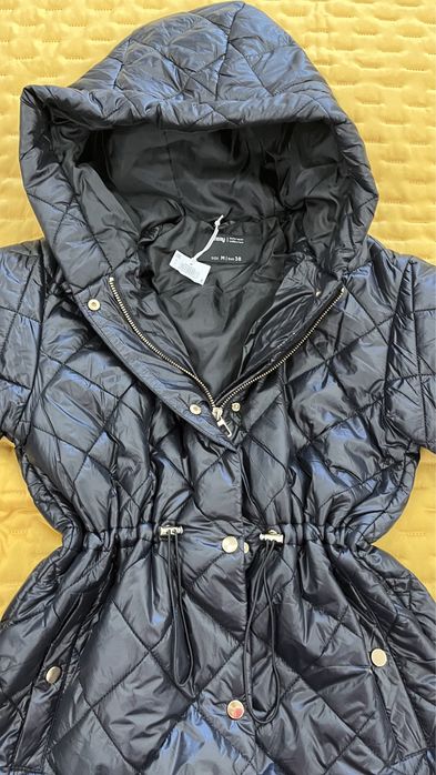 Дълго шушляково яке с качулка