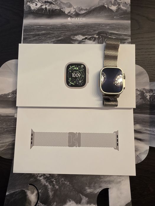 Apple watch ultra 3 natural titanium Milanese Loop