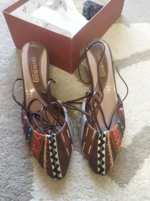 Туфли-босоножки Dumond (Бразилия),стиль "Конго",оригинал,новые,р-р 39