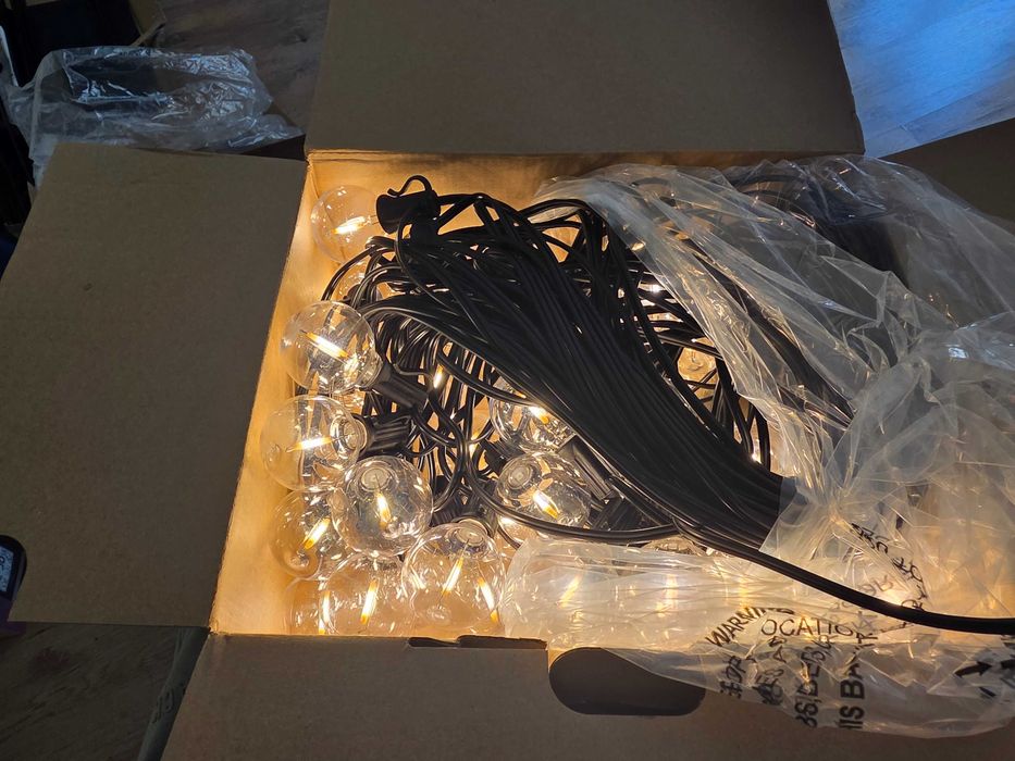 градински LED гирлянд G40 – 30 метра с 40+2 крушки (Топла светлина)