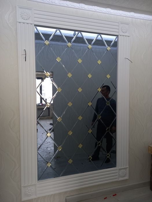 Стеклянные изделия зеркала ромбик оргстекло с рисунком душкабина 10 мм