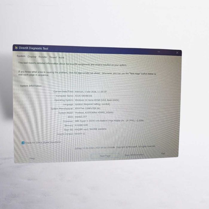 Asus VivoBook Ryzen 5  Mx 230 2Gb / Amanet Cashbook Deva\