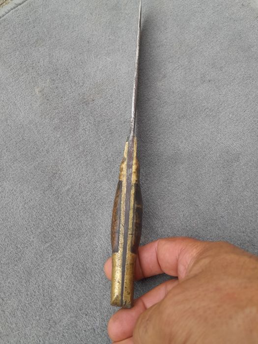 28см ОБЩА ДЪЛЖИНА.Стар автентичен нож от  Кръстьо Ножаров