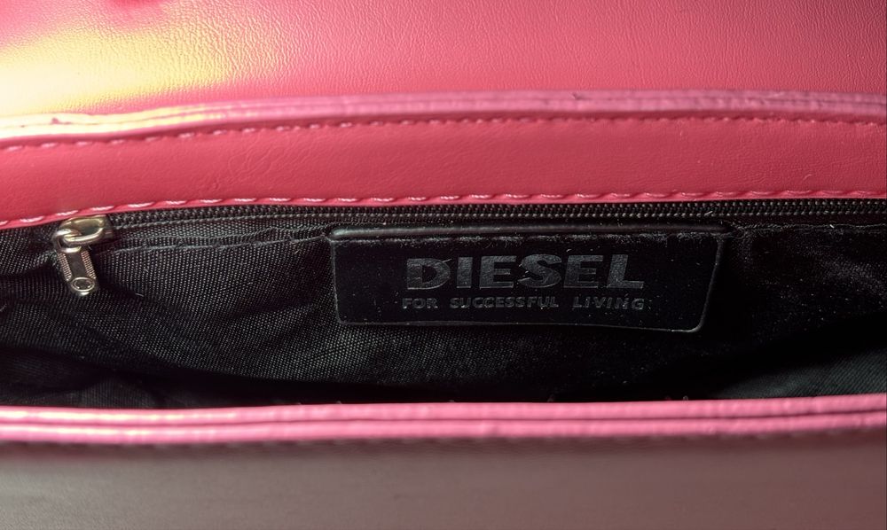Diesel кожена черна чанта