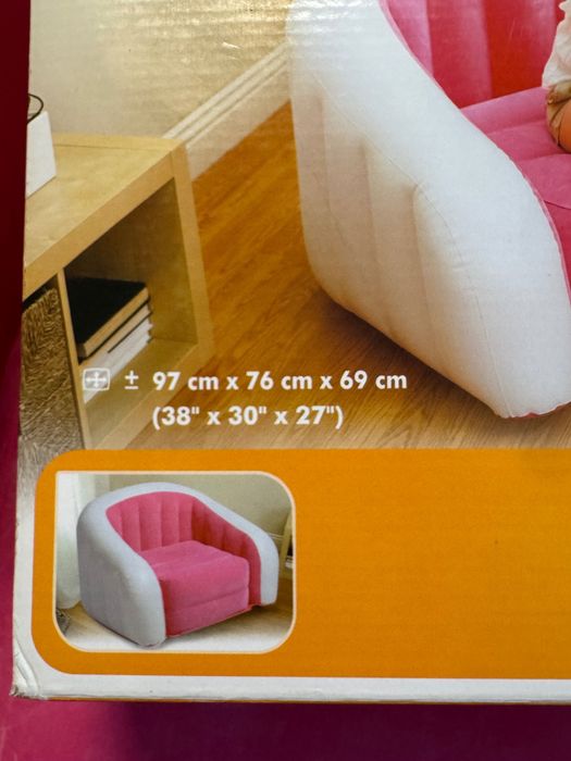 Надуваем розов фотьойл