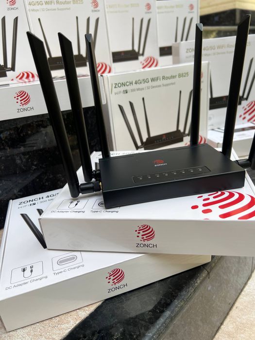 Модем 4G/5G LTE, роутер с поддержкой сим карта Zonch WiFi router B825