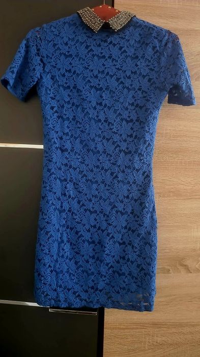 Rochie tip bluză cu guler in pietricele