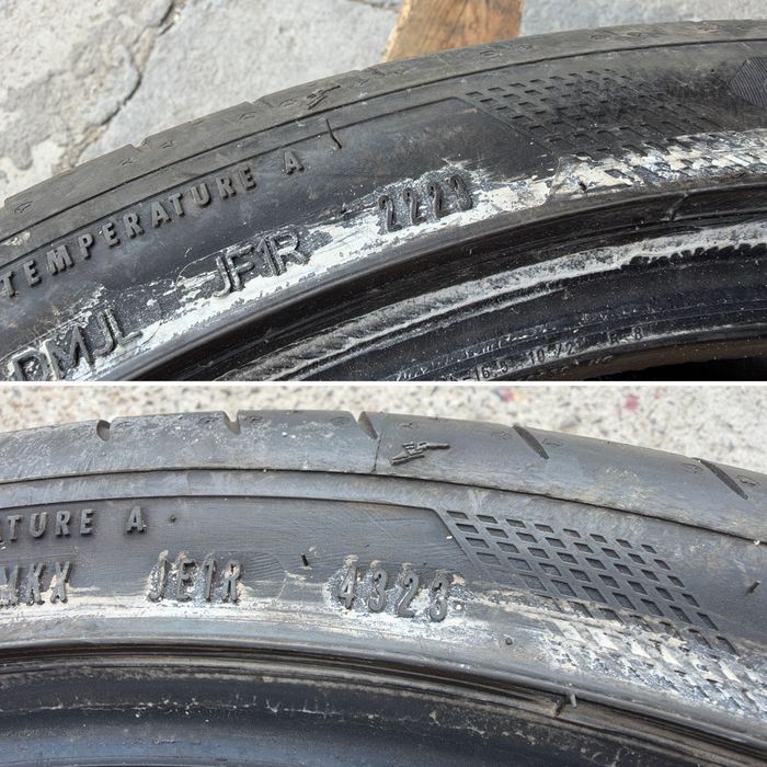4бр. Летни Спорт-Пакет Гуми С Борд *ELECTRIC DRIVE* 265/35R/21 и 305/30R/21 -GOODYEAR- DOT:4323+2223- 5.9мм+4.4мм.