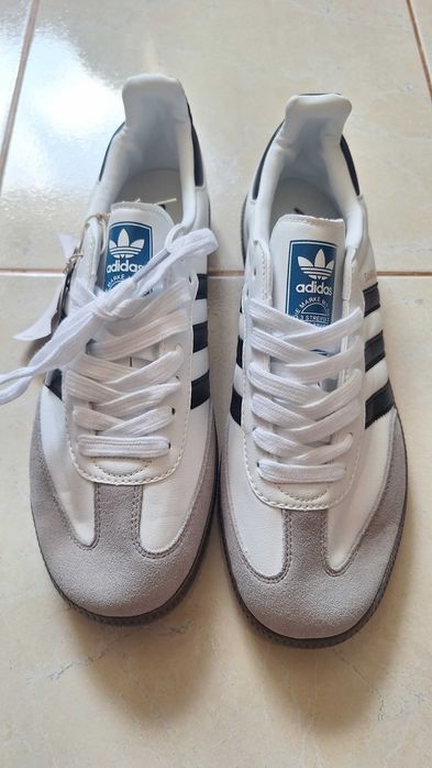 Adidas Samba OG B75806 White Black Grey Mărimea 43⅓ Noi cu Cutie