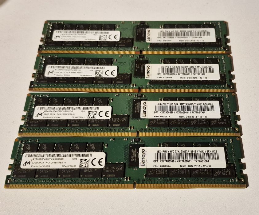 512GB RAM DDR4 2666MHz server ECC Micron