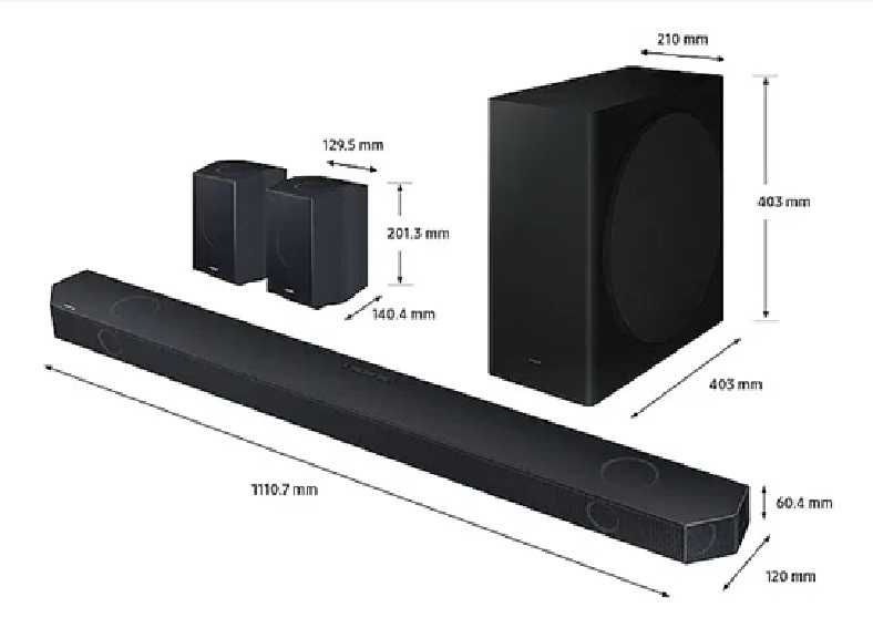 Vand soundbar Samsung HW-Q930C, dolby atmos, bluetooth, 9.1.4 ch, 540W
