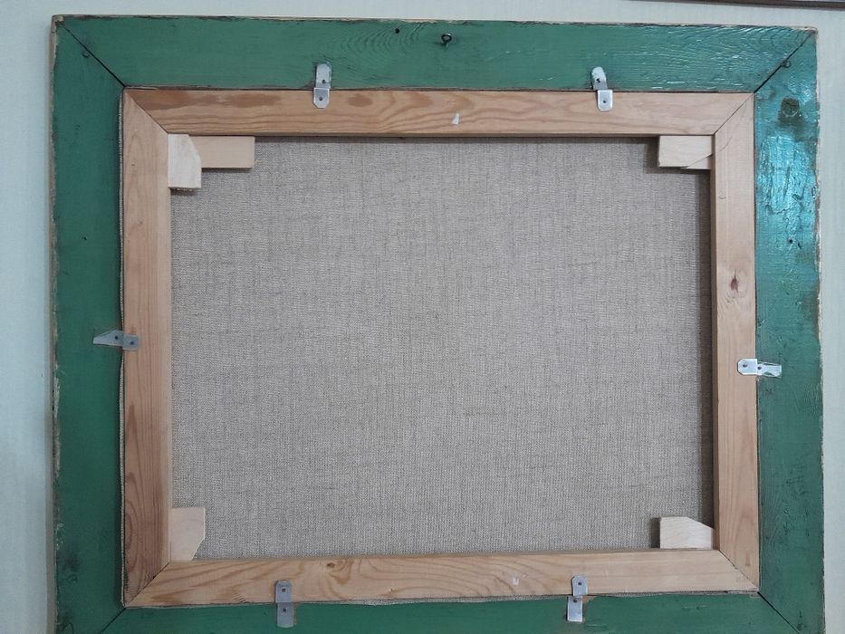 53смx63см външен размер стара картина на платно рисувана с маслени бои