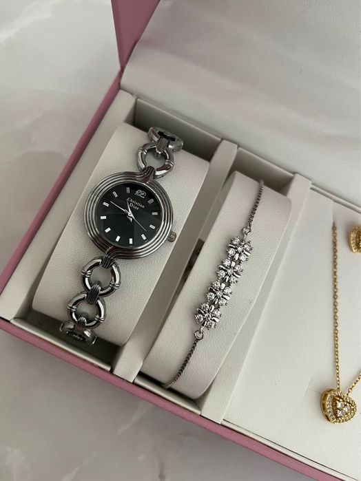 Pandora, Набор для девушек, Комплекты, Часы+Браслет, Подарки девушке