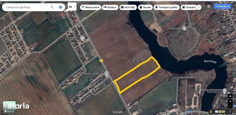 Teren pentru proiect de case in Buftea, cu deschidere la lacul Buciume